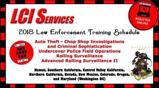 2018 Law Enforcement Training – Online Registration Now Open