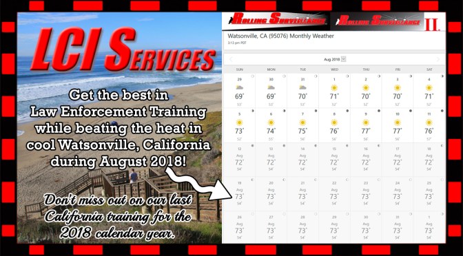 Don’t Miss Out! Our Last Classes for California in 2018