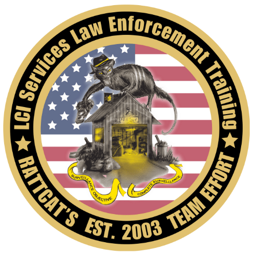 RattCat® Logo Circle Icon for Law Enforcement Surveillance and Undercover Training.